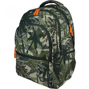 Mochila Escolar Grafoplás Roomy Palms 33x46x22,5cm con Tres Compartimentos y Zona Acolchada para Portátil, Modelo Diseño 2023