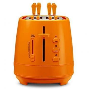 Tostadora De'Longhi CTLAP2203.O 2 Rebanadas 550W Naranja con Pinzas y Control de Tostado