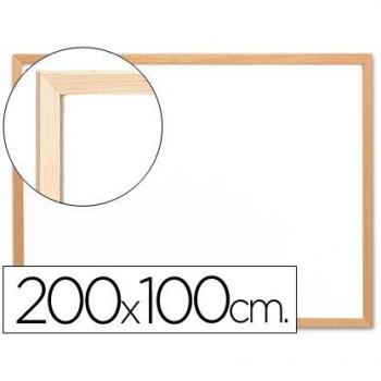 Q-Connect Pizarra Blanca Laminada Marco De Madera 200 x 100 Cm
