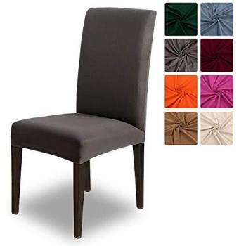 Crralos® Fundas para sillas Lavable Extraíble, Elasticas Funda Sillas Comedor Fundas Protectoras para sillas para Duradera Modern Hotel, Boda, Decor Restaurante Sala de Estar Cocina