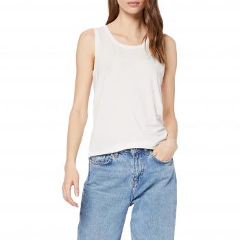 Vero Moda NOS Vmava CINA SL Top Ga Camiseta sin Mangas, Blanco Snow White, 36
