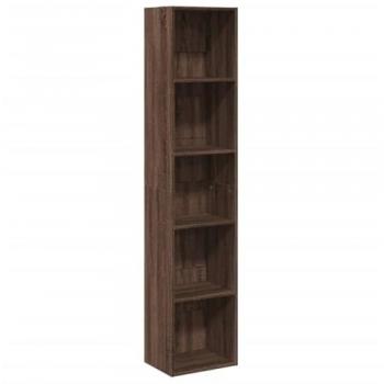 Estantería de madera de ingeniería marrón roble 40x30x189 cm