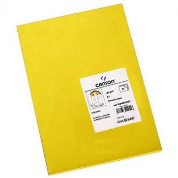 Cartulina Canson Iris A3, 185g, Amarillo Canario - Paquete de 50 Hojas