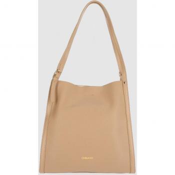 Chika10 Mujer Bolso de Hombro CM6523 Color Arena con Cierre Magnético