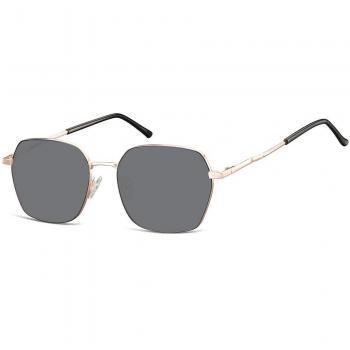 SmartBuy Collection Geometric Full Rim Metal Men's Prescription Sunglasses Gold Size 53