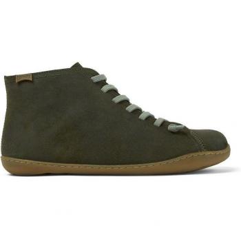 Camper 36411-112 Peu Cami Botines de hombre en piel verde con cordones y cremallera