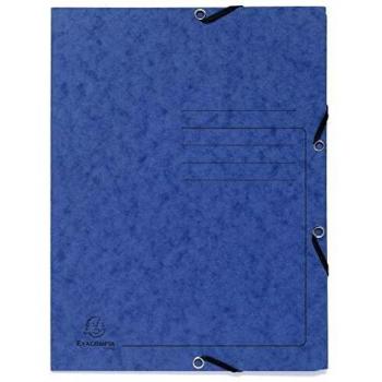 Carpeta con gomas 3 solapas impresas 355 g/m² - Exacompta A4 Azul
