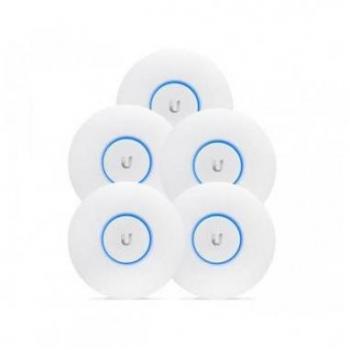 Ubiquiti UniFi AP AC LR 5-Pack (UAP-AC-LR-5) - Punto de Acceso Inalámbrico, Largo Alcance, Dual-Band, 1000 Mbps, Blanco