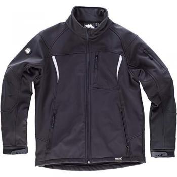 Chaqueta Softshell con Detalles Reflectantes y Forro de Rejilla para Hombre, Dos Bolsillos Laterales y Uno en el Pecho