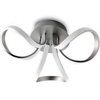 Plafón LED integrado Knot Silver 3 bombillas 19cm