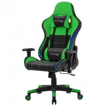 Silla Gaming Ergonomica ML-Design con LED RGB y Altavoces Bluetooth Verde