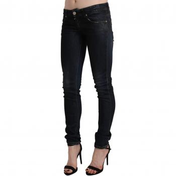 Black Washed Low Waist Skinny Denim Jeans