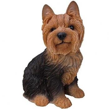Yorkshire Terrier sentado en resina 18 cm - Decoración para hogar o jardín