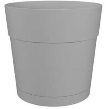 Maceta Artevasi Capri Gris Claro con Reserva de Agua, Diámetro 30 cm, Plástico Redonda