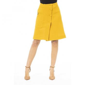 Jacob Cohen Yellow Wool Skirt - IT40|S
