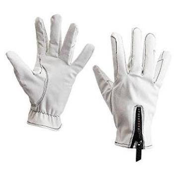 Rojo caballo guantes Childs brillante, blanco, 8