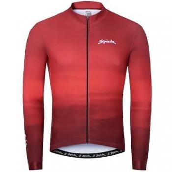 Maillot de ciclismo Spiuk Top Ten manga larga rojo degradado - Talla S