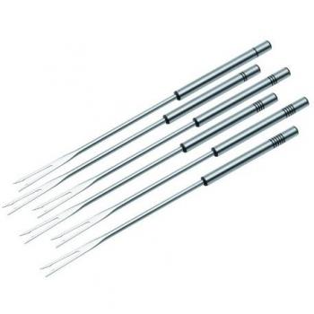 Set de Tenedores para Fondue de Carne de Acero Inoxidable - 6 Piezas
