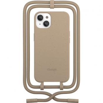 Funda Colgante Ecológica para iPhone 13 Mini con Cuerda Ajustable - Marrón
