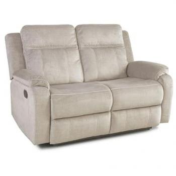 Sofá Relax 2 Plazas Reimon con Mecanismo de Palanca en Color Beige