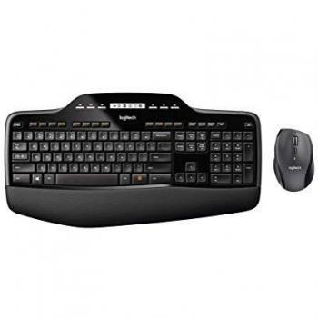 Combo Inalámbrico Logitech MK710: Teclado y Ratón, Conexión 2.4 GHz, Teclas Multimedia, Batería de Larga Duración, Compatible con PC/Mac, QWERTY Español - Negro