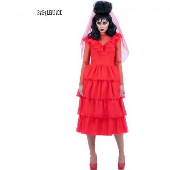 Disfraz de Lydia Novia rojo Bitelchús para mujer de Smiffy's