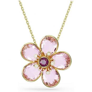 Swarovski Florere Gold-tone Pink Flower Pendant Necklace 5657875