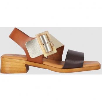 Chika10 Leather POLEA 01 Sandalia de Tacón Platino/Lg.Gold