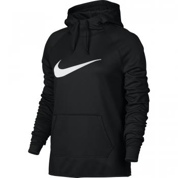 Nike W Nk Thrma Hoodie Po Veneer 2 - Sudadera para mujer, color negro, talla L