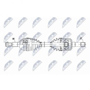 Árbol de transmisión NTY NPW-PL-145 Semiasse Antriebswelle