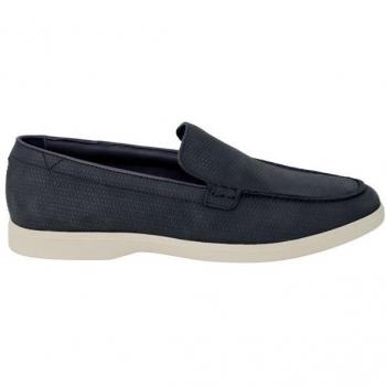 Torford Easy Classic Blue Leather Loafers for Men with 2 cm Heel, Size 8.5 US