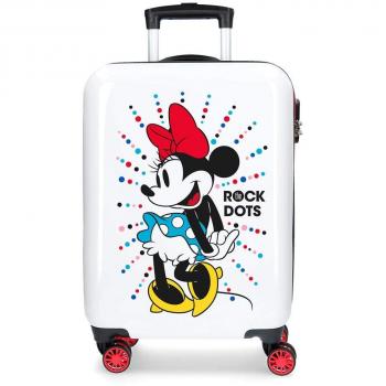 Disney Minnie Magic Maleta de cabina Blanco 37x55x20 cms Rígida ABS Cierre combinación 34L 2,6Kgs 4 Ruedas dobles Equipaje de Mano