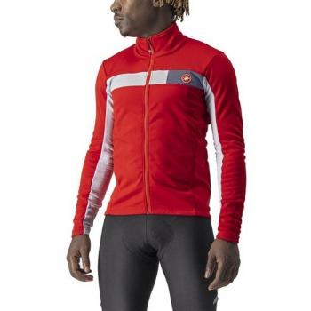 Chaqueta Castelli Mortirolo 6S GORE-TEX INFINIUM™ roja plateada para hombre - Talla S