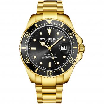 Stuhrling Original Mens Dive Watch - Pro Sport Diver with Screw Down Crown and Water Resistant to 330 Ft. - Analog Dial, Quartz Movement - Depthmaster Watches for Men Collection