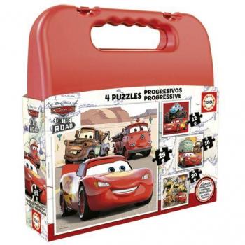 Maleta Puzzles Progresivos Disney Cars 12/16/20/25 Piezas