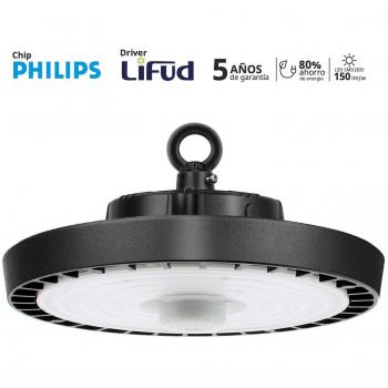 Campana Industrial UFO 120-160-200W Lumileds 150lm/w Blanco Frío Regulable