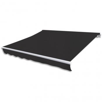 vidaXL Toldo Retráctil Gris Antracita 300 cm Techo Sombrilla Cubierta Ventana