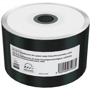 Mediarange - Mini cd-r 25min fullface printable bobina 50