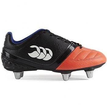 Canterbury Phoenix Club 6 Stud, Botas de Rugby Infantil, Negro