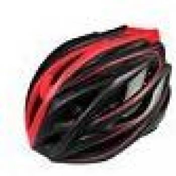 RYMEBIKES Elite Casco, Unisex Adulto, Negro/Rojo, 56-58 cm