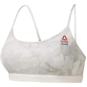 Reebok RC Skinny Bra Stone Camiseta, Mujer, White, Large