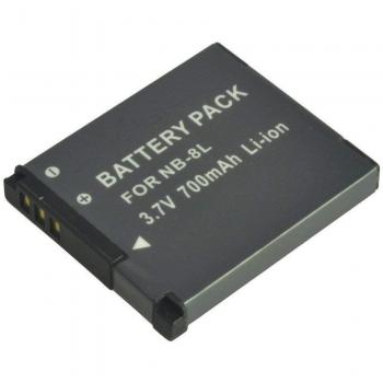 Batería Recargable 2-Power para Cámara Digital Canon NB-8L, 3.7V, 700mAh, Iones de Litio, Color Negro