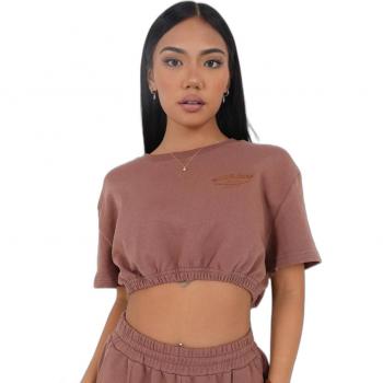 Sixth June Women's Embroidered T-Shirt Brown S