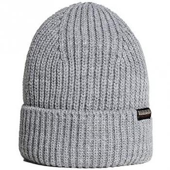 Napapijri Foli 3 Grey Melange Beanie Cap for Men