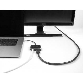 Adaptador USB-C a HDMI 8K 60Hz con HDR y Power Delivery 100W - Delock 15cm Negro