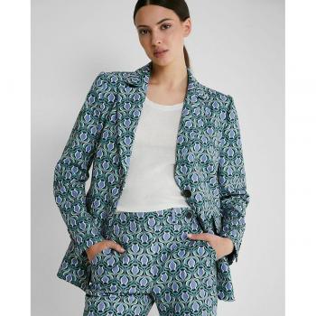 Blazer de mujer con estampado abstracto y botón
