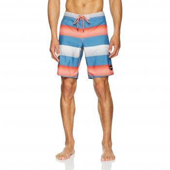 O 'Neill Santa Cruz Stripe Bañador para hombre, hombre, Santa cruz stripe boardshorts, Blue Aop with Rot, 36