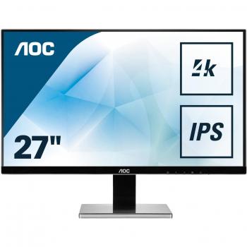 AOC Pro-line I2490PXQU/BT - Monitor LED IPS de 23.8 Full HD (1920x1080, HDMI 1x1.4, Displayport 1x1.2, FlickerFree), Color Gris y Negro