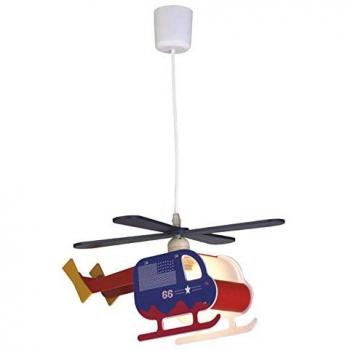 Lámpara de Techo Infantil Helicóptero Azul Wonderlamp