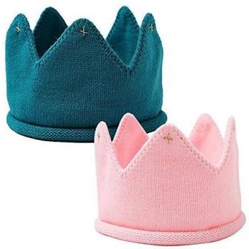 Linda Corona de Punto, NALCY Gorro de Punto para Bebé, Corona de Punto Bebé Diadema Otoño Recién Niños Sombreros Accesorios de Fotografía